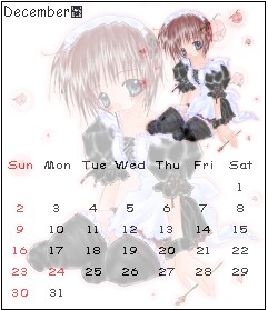 2001�N12���J�����_�[�~�j